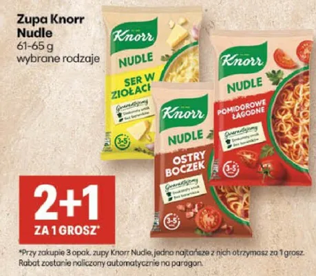 Zupa Nudle wybrane rodzaje promocja w Delikatesy Centrum