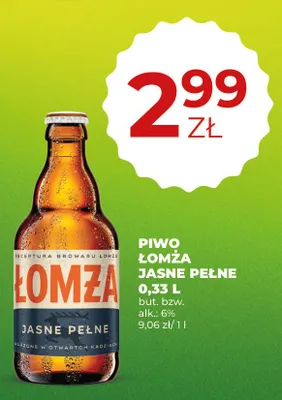 Piwo Łomża Jasne Pełne promocja w Duży Ben