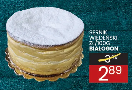 Sernik wiedeński Białogon promocja w Wafelek