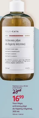 Ochronny płyn do higieny intymnej Your Kaya promocja w Rossmann