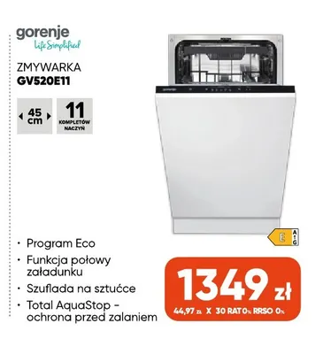 Zmywarka GV520E11 Gorenje promocja w Max Elektro
