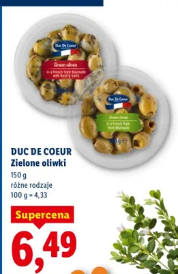 Zielone oliwki różne rodzaje promocja w Lidl