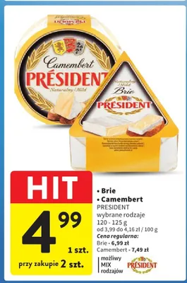 Ser Brie President promocja w Intermarche