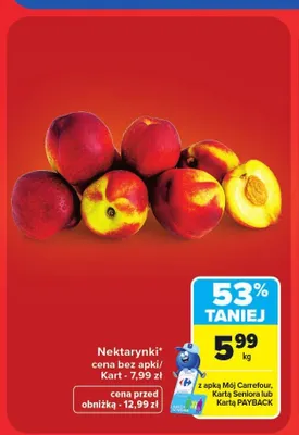Nektarynki promocja w Carrefour Market