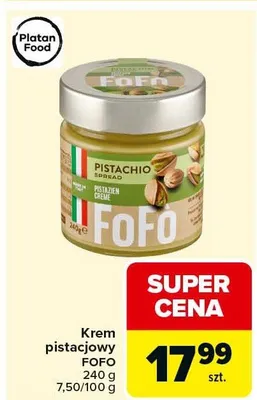 Krem pistacjowy promocja w Carrefour