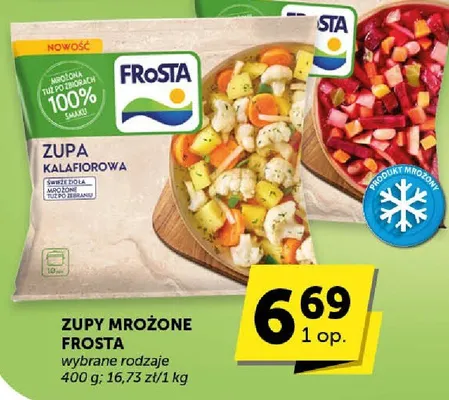 Zupa mrożona kalafiorowa Frosta różne rodzaje promocja w Euro Sklep