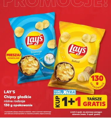 Chipsy gładkie Lay's Fromage promocja w Kaufland