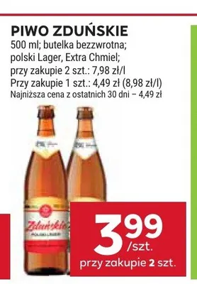 Piwo Zduńskie Extra Chmiel promocja w Stokrotka