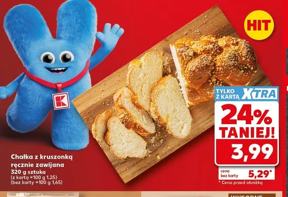 Chałka z kruszonką ręcznie zawijana promocja w Kaufland