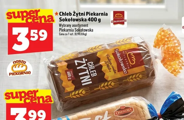 Chleb Żytni Piekarnia Sokołowska promocja w TOPAZ