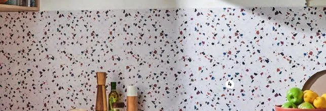 Ścianka przyblatowa GoodHome wym. 60x0,3x200cm terazzo no 5/6 promocja w Castorama