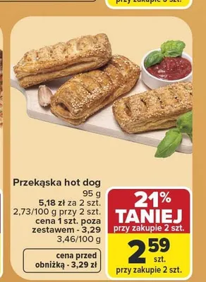 Przekąska hot dog promocja w Carrefour