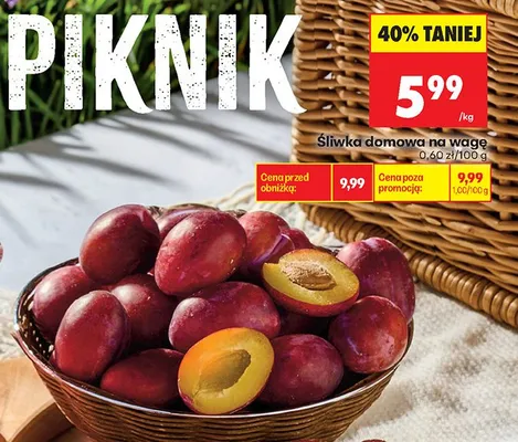 Śliwka domowa na wagę promocja w Biedronka