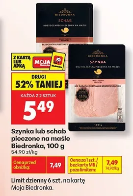 Szynka pieczona na maśle Biedronka promocja w Biedronka