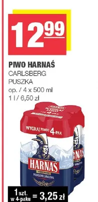 Piwo Harnaś 4-pak promocja w SPAR