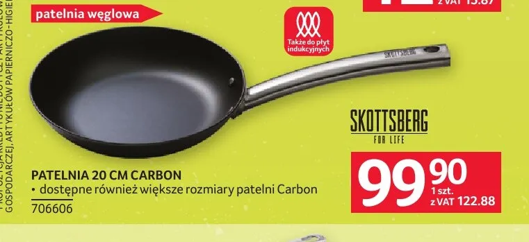 Patelnia 20 cm Carbon Skottsberg promocja w Selgros