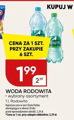 Woda Rodowita promocja w Chata Polska