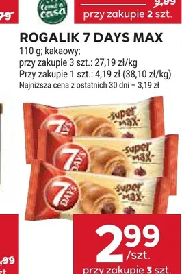 Rogalik 7 Days Max kakaowy promocja w Stokrotka