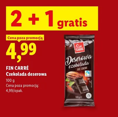 Czekolada deserowa Fin Carré promocja w Lidl