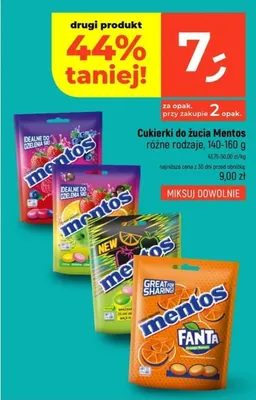 Cukierki do żucia Mentos różne rodzaje promocja w Dealz