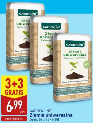 Ziemia uniwersalna kwiatowo-warzywna Gardenline promocja w Aldi