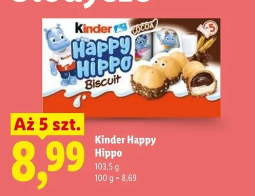 Kinder Happy Hippo 5-pak promocja w Lidl