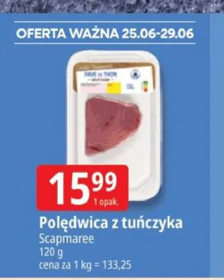 Polędwica z tuńczyka Scapmaree promocja w Leclerc