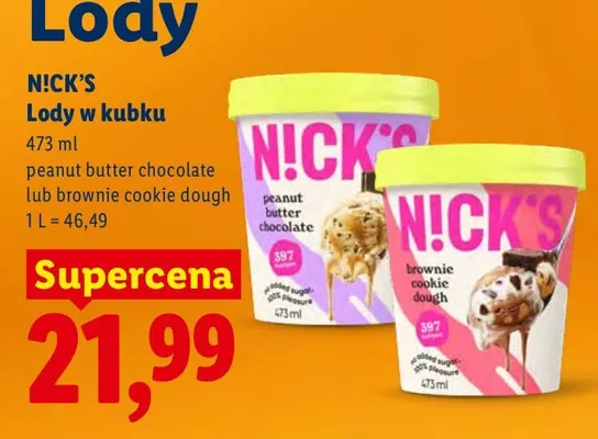 Lody w kubku peanut butter chocolate promocja w Lidl