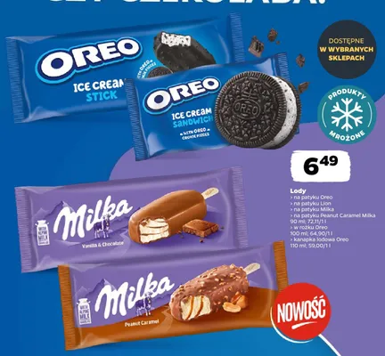 Lody kanapka lodowa Oreo promocja w Netto
