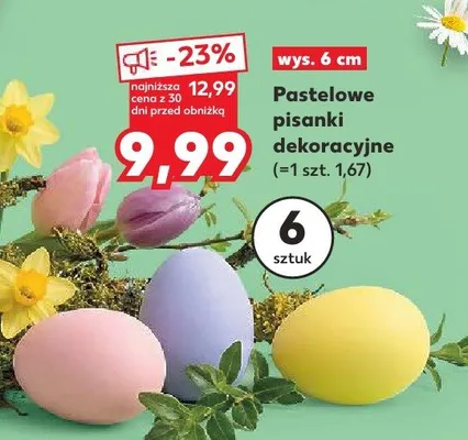 Pastelowe pisanki dekoracyjne 6 szt. promocja w Kaufland