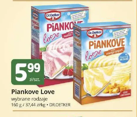Deser Piankove Love malina-jogurt Dr. Oetker promocja w Marketvita
