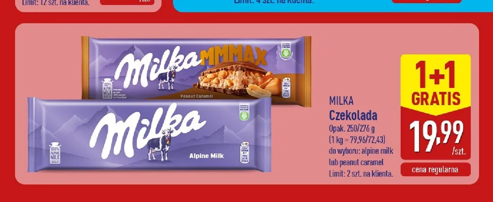 Czekolada Milka Alpine Milk promocja w Aldi