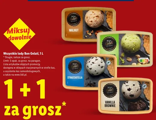 Lody Pistachio Bon Gelati promocja w Lidl