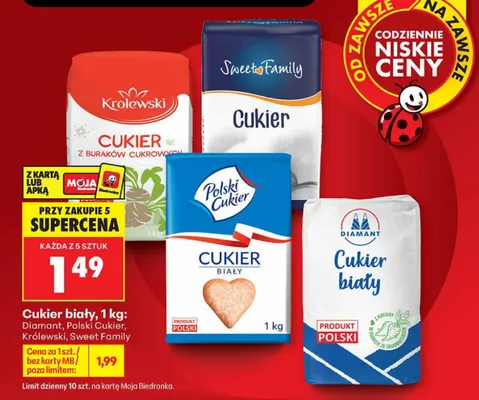Cukier biały Królewski promocja w Biedronka
