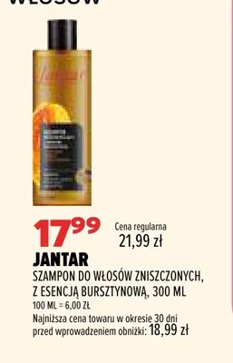 Szampon do włosów zniszczonych z esencją bursztynową Jantar promocja w Drogerie Natura