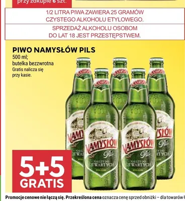 Piwo Namysłów Pils promocja w Stokrotka