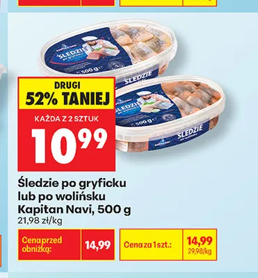 Śledzie po gryficku Kapitan Navi promocja w Biedronka