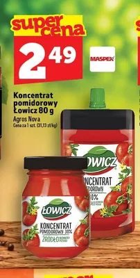 Koncentrat pomidorowy Łowicz promocja w TOPAZ
