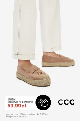 Espadryle na platformie Jenny promocja w CCC