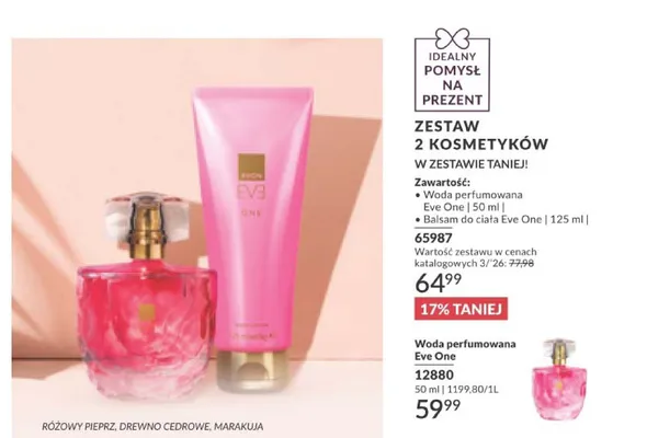 Woda perfumowana Eve One promocja w AVON
