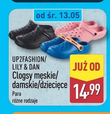 Clogsy damskie UP2FASHION promocja w Aldi