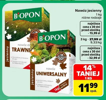 Nawóz jesienny Bopon promocja w Carrefour