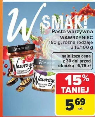 Pasta warzywna różne rodzaje promocja w Carrefour