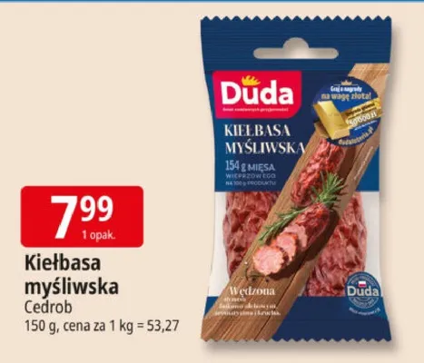 Kiełbasa myśliwska promocja w Leclerc
