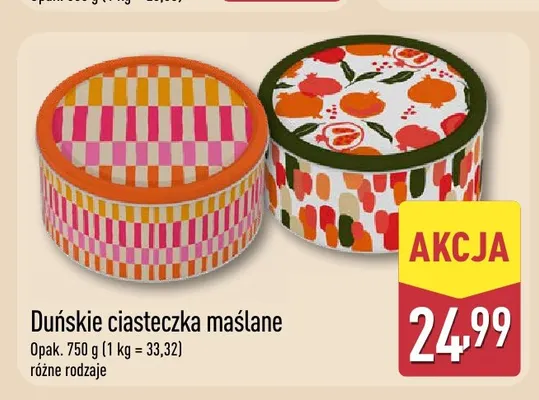 Duńskie ciasteczka maślane promocja w Aldi