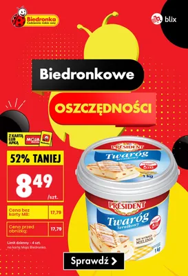 Twaróg sernikowy promocja w Biedronka