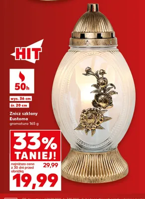 Znicz szklany 450-d promocja w Kaufland
