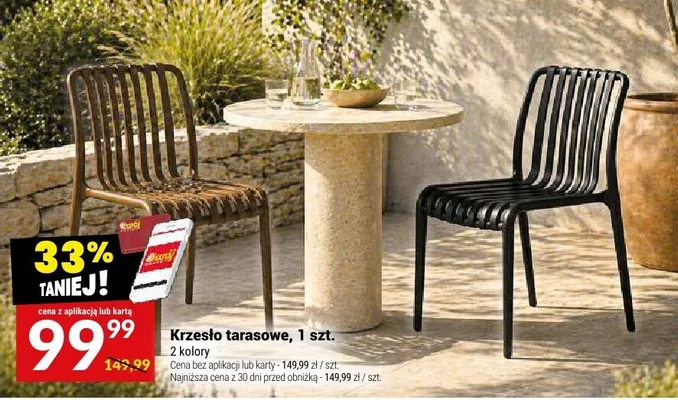 Krzesło tarasowe 2 kolory promocja w Twój Market