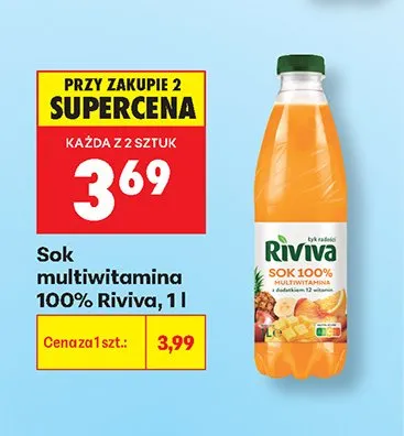Sok multiwitamina 100% Riviva promocja w Biedronka