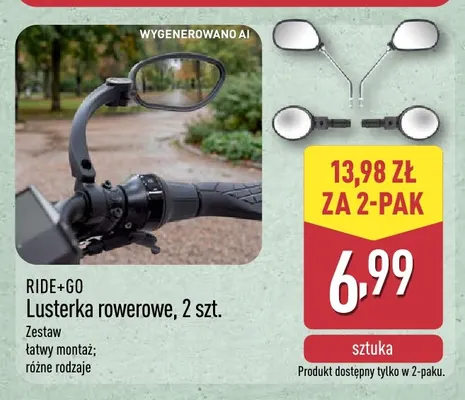 Lusterka rowerowe Ride+Go 2-pak promocja w Aldi
